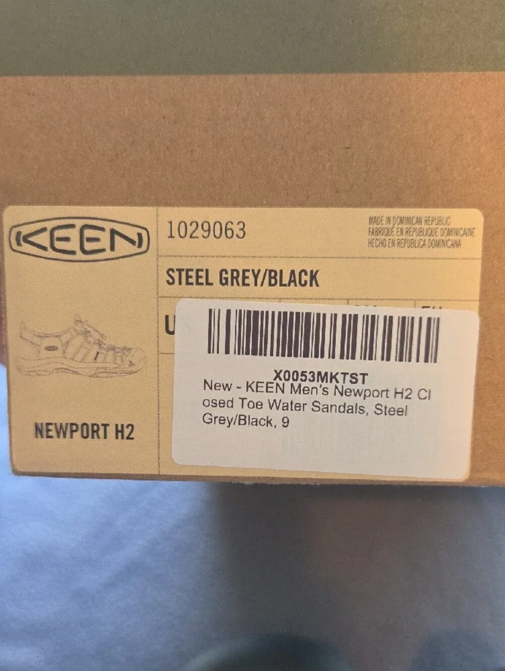 Keen Men's Gray and Black Closed-Toe Sandal Boat Shoes